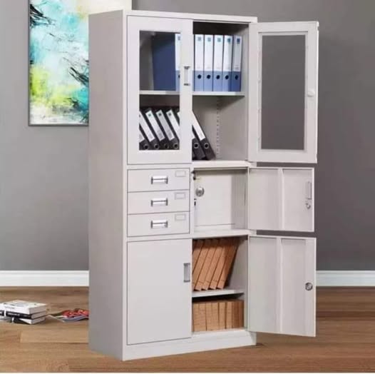 Armoire Métallique de classement de dossiers avec tiroirs et coffre-fort