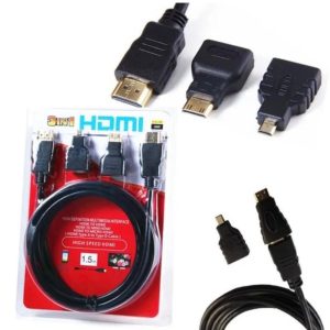 Câble adaptateur 3 en 1 HDMI - HDMI mini