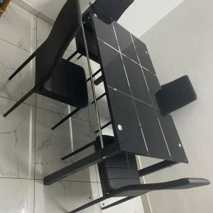 Table à Manger Vitrée + 4 Chaises