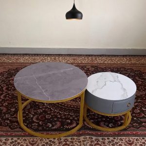 Table Gigogne duo double en marbre