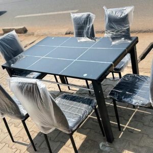 Table à Manger Vitrée + 6 Chaises