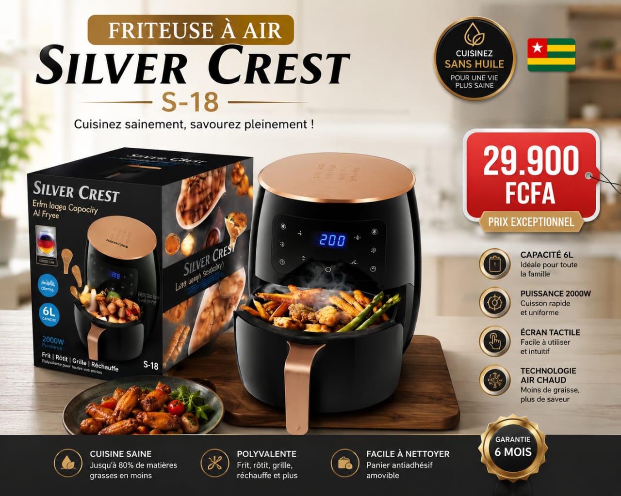 Air fryer 6 litres