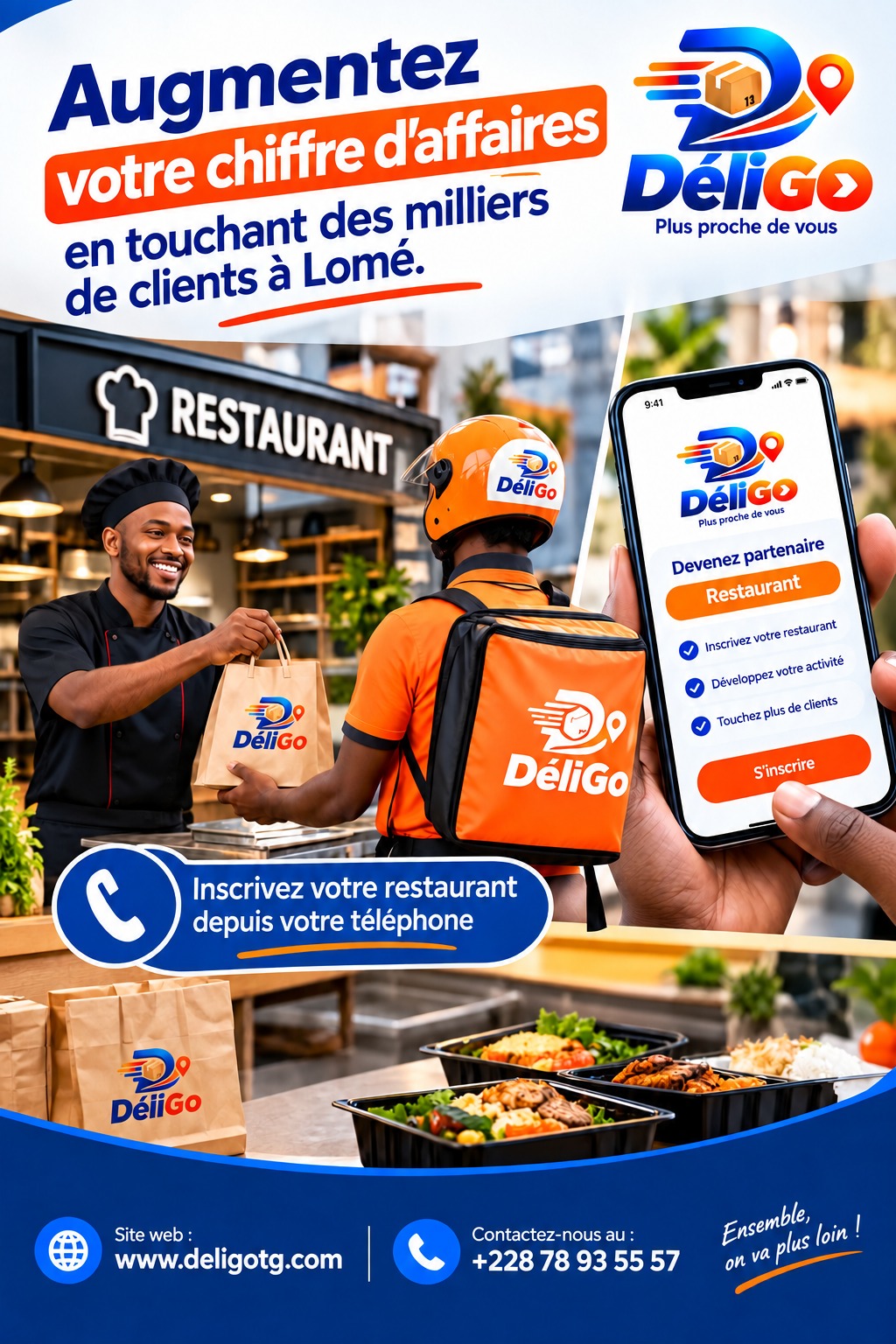 Faites découvrir votre restaurant à des milliers de clients sur la plateforme DéliGo !